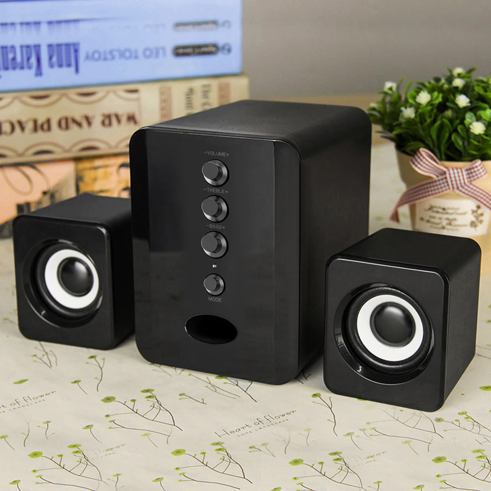 D-202 Wired Speaker Combination Computer Speaker Bass Stereo Music Player Subwoo