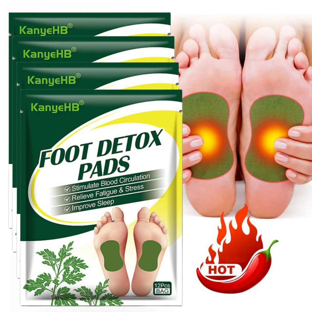 Detox Foot Patches Natural Herbal Wormwood Body Toxins Deep Cleansing Weight Los