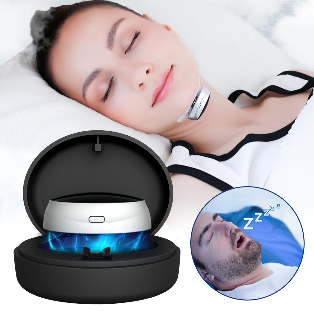 EMS Pulse Anti Snoring Device Smart Portable Snoring Stopper Comfortable Sleep W