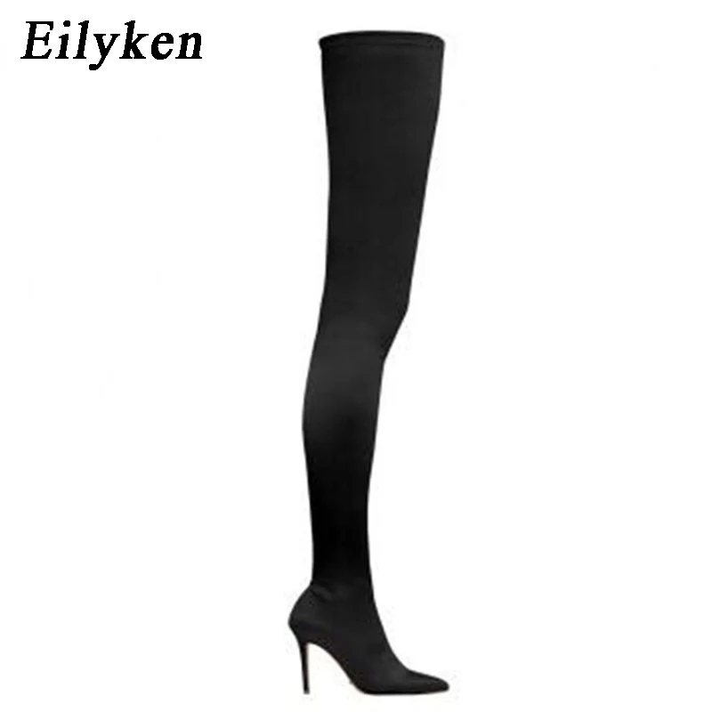 Eilyken 2023 New Thigh High Over The Knee Elastic Stretch Boots Women Sexy Thin 