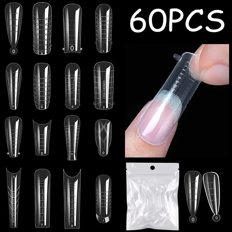 Extension False Nails Art Tips Acrylic Fake Finger Gel Polish Mold Sculpted Full