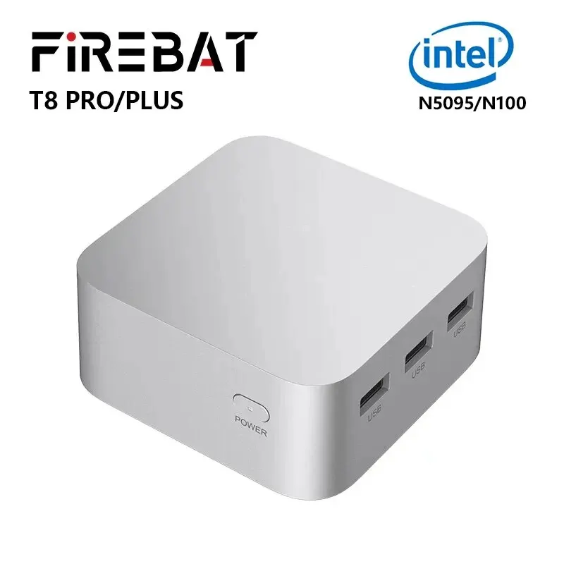 FIREBAT T8 Pro Plus Mini PC Intel Celeron N5095 N100 Desktop Gaming Computer 8GB