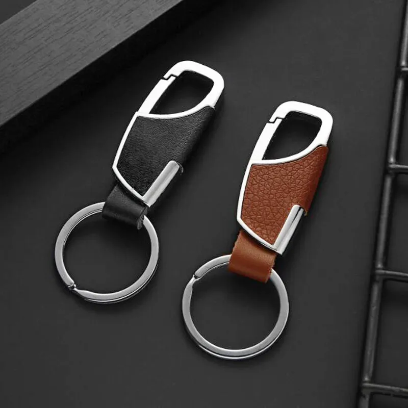 Fashion Leather key Chain New Men Women Metal Waist Hanging KeyChain Best Gift K