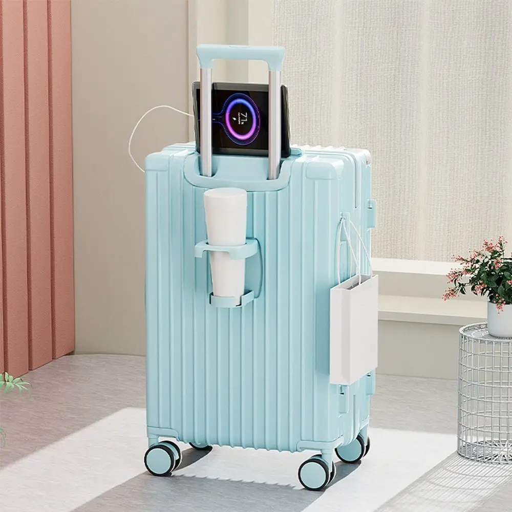 Suitcase Lightweight 20 Inch USB Charging Port Travel Case Luggage PC Cabin Suit