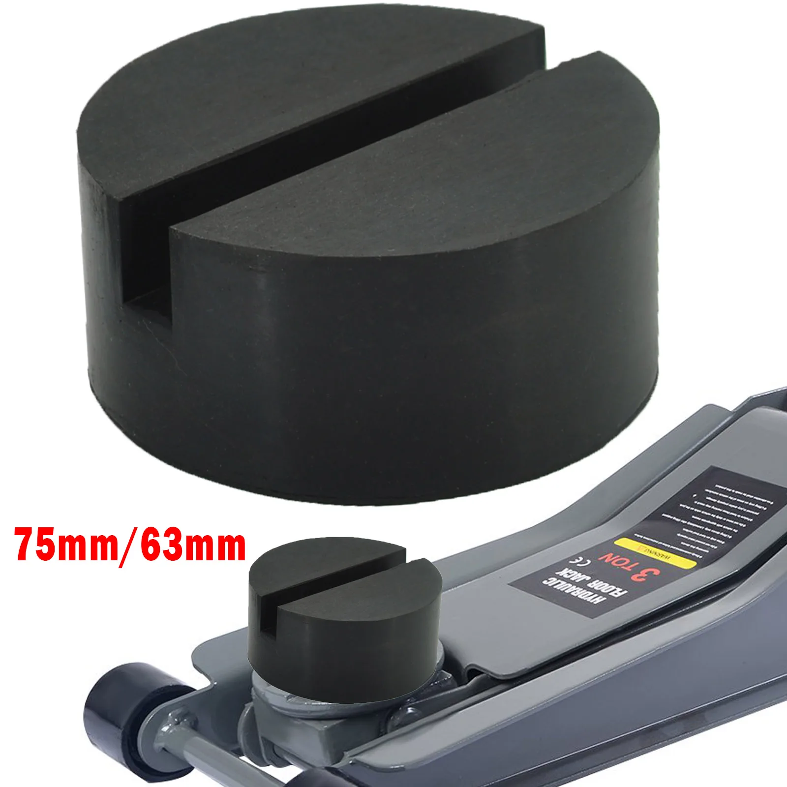 Floor Slotted Car Rubber Jack Pad Frame Protector Guard Adapter Jacking Disk Too