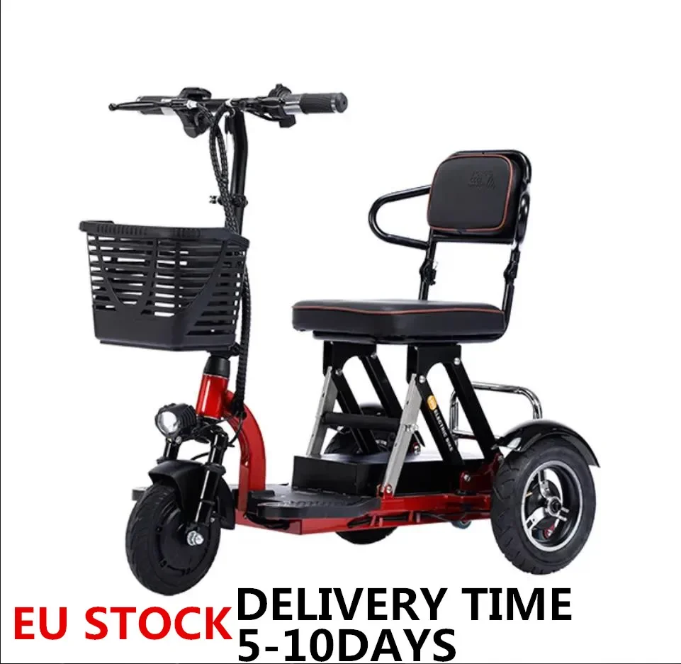 Folding Mobility Electric Tricycles for Handicapped, 3 Wheel Scooter for Elderly