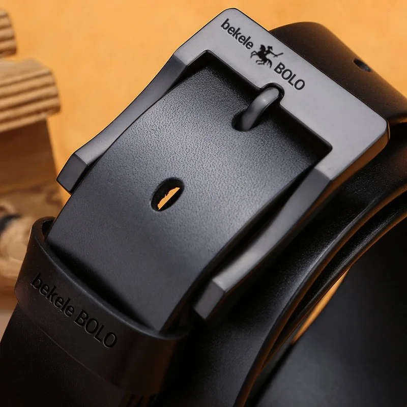 Genuine Leather Men's Belt Fashion Alloy Belts Buckle Luxury Brand Jeans Belts f