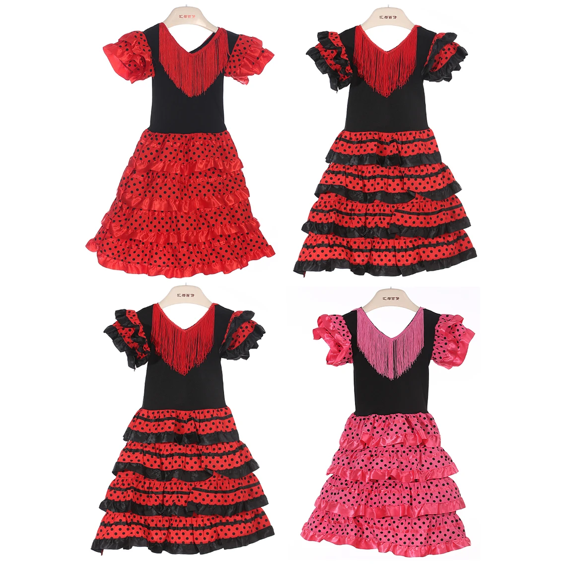 Girls Dress Beautiful Spanish Flamenco Dancer Costume Childrens April Sevilla Pe