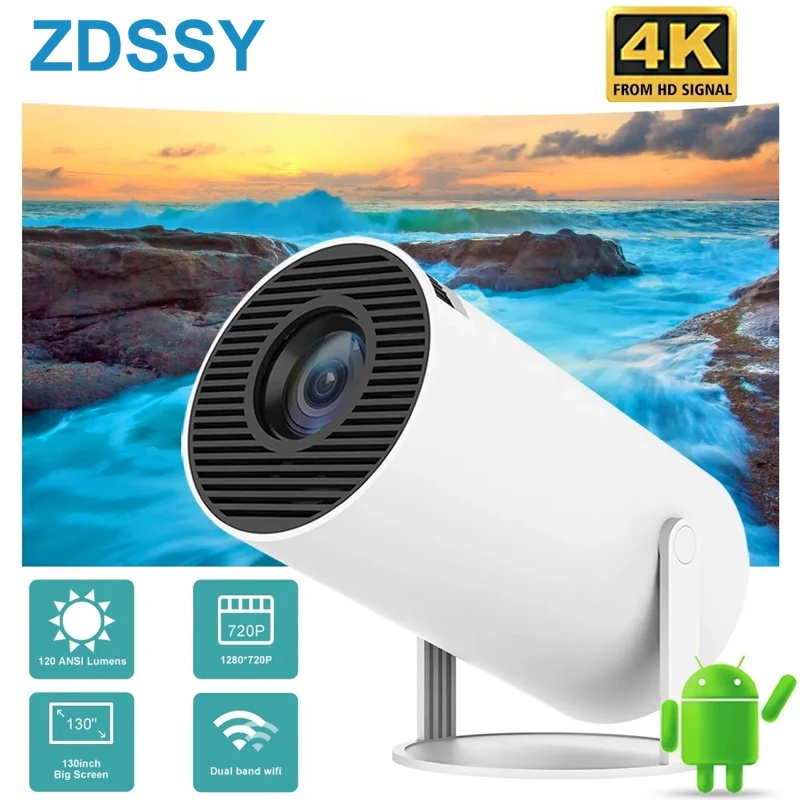HY300 Android Wifi Smart Portable Projector for Samsung iPhone Phone 1280 720P F