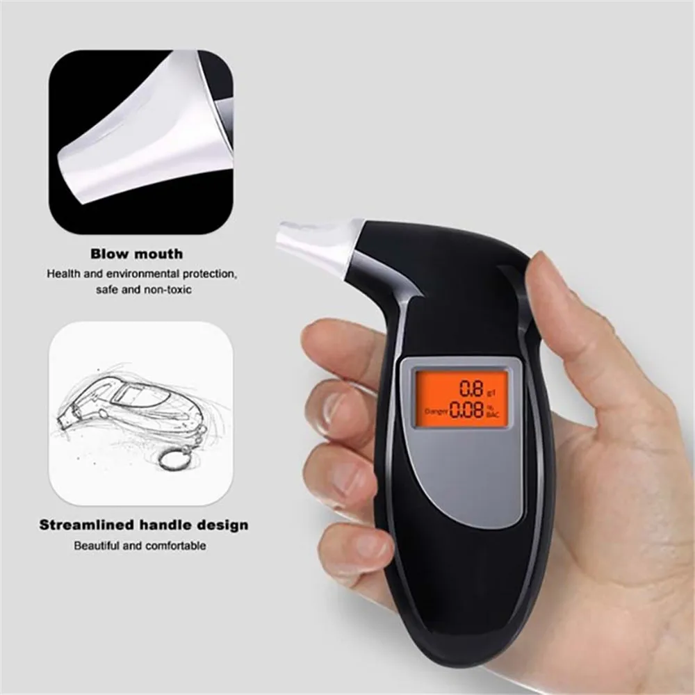 Handheld Alcohol Tester LCD Screen Digital Alcohol Detector Alcohol Breath Teste