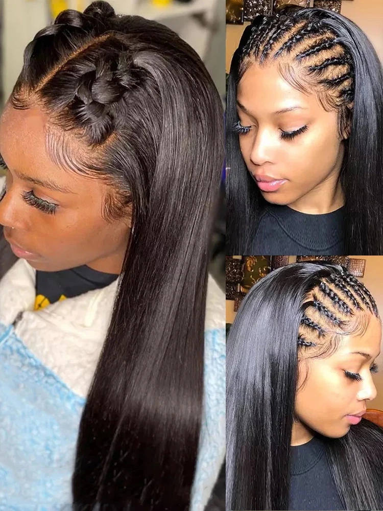 Hd Lace Frontal Wig 13x6 Lace Front Wig Human Hair 30Inch Bone Straight Transpar