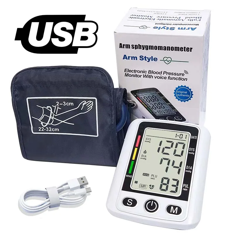 Health Care Digital LCD arm tensiometers Blood Pressure Monitor Heart rate Meter