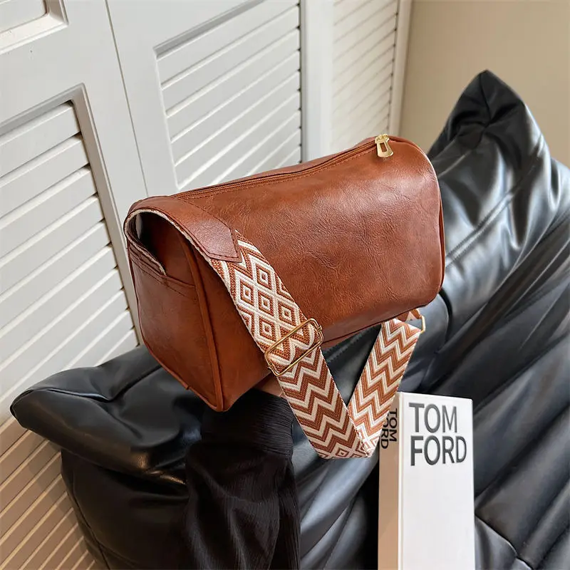 High Quality PU Leather Shoulder Crossbody Bag For Women Vintage PU Leather Ladi