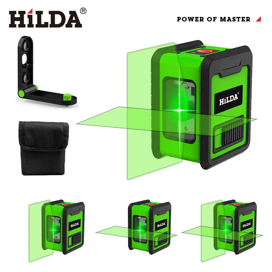 Hilda 2 Mini Lines Laser Level Self Levelling Green Beams Laser Horizontal & Ver