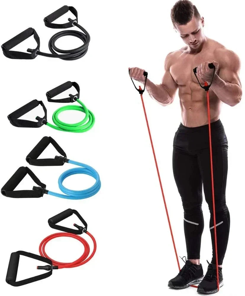 Hot 3 Levels Resistance Yoga Pull Rope Bands Handles Elastic Sports Bodybuild Ho