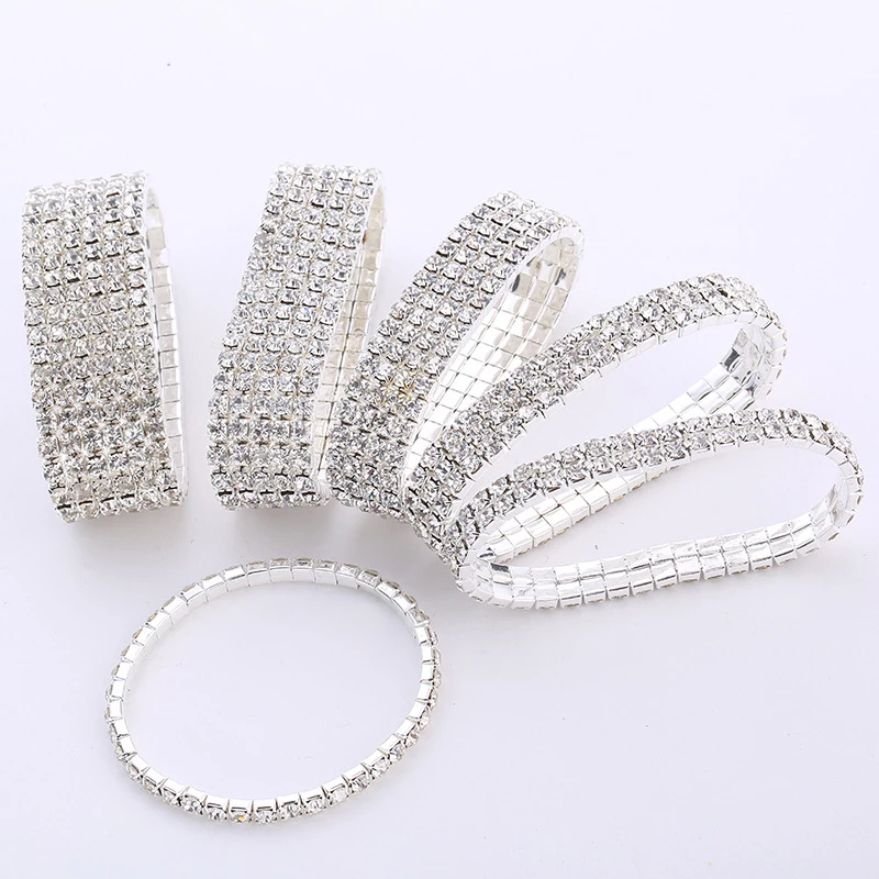 Multiple Styles Fashion Crystal Stretch Shine Bracelets For Women Couple Girlsfr