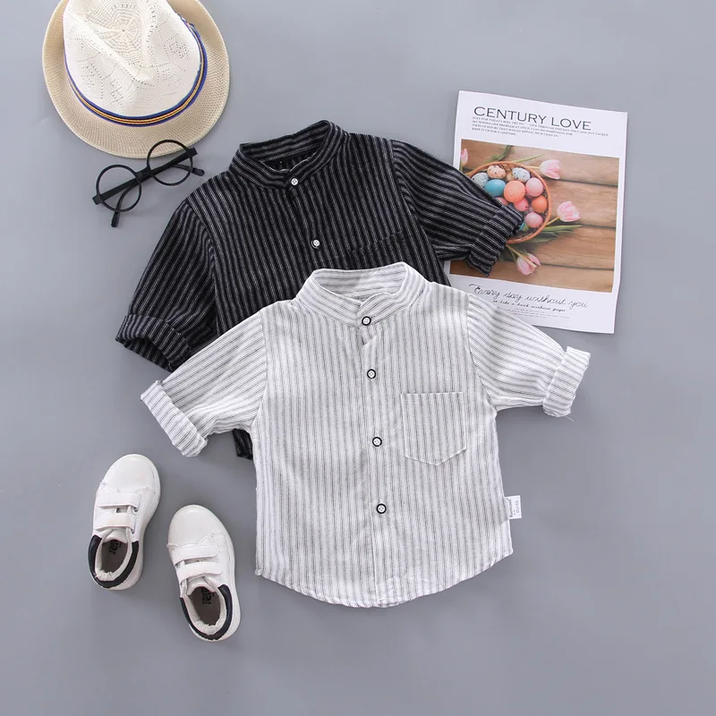 IENENS Kids Boys Gentlemen Shirt Tops Clothes Children Baby Boy Formal Cotton To