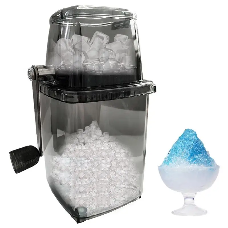 Ice Crusher Machine For Home Hand-Crank Shaved Ice Maker Portable Ice Machine Wi