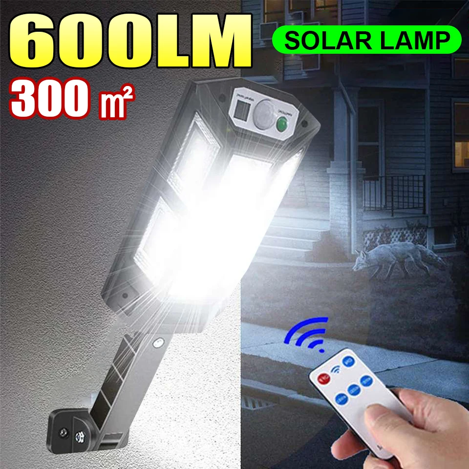 Irradiation 300m² 600LM Solar Lights Outdoor Sunlight Motion Sensor Light 3Modes