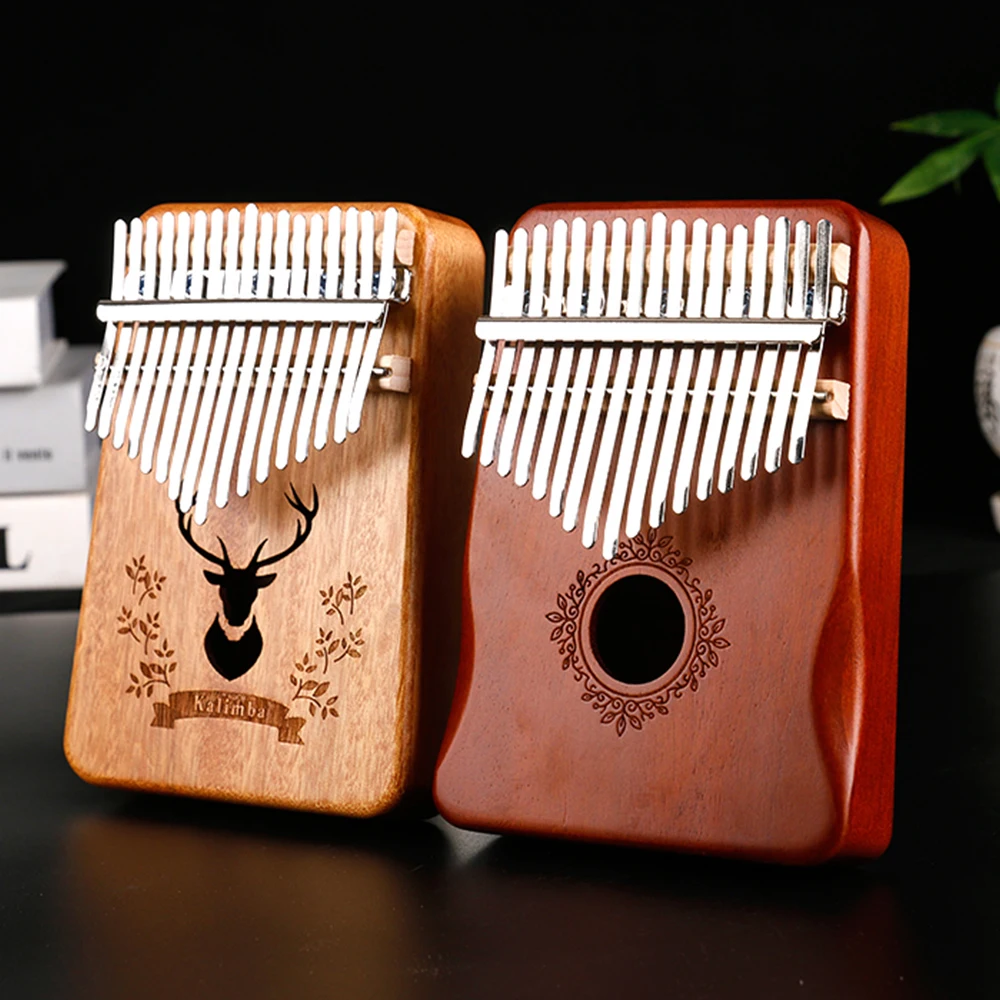 Kalimba music instrument Thumb Piano 17 Keys Mahogany Wood Finger Piano Combinat