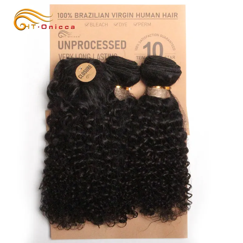 Kinky Curly Bundles With Closure Natural Human Hair Bundles Short Indian Hair Bu
