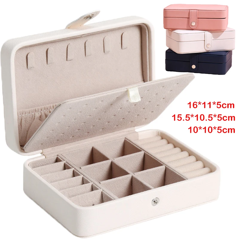 Korean Version Simple Ins Style Portable Jewelry Storage Box 2023 New High-end E