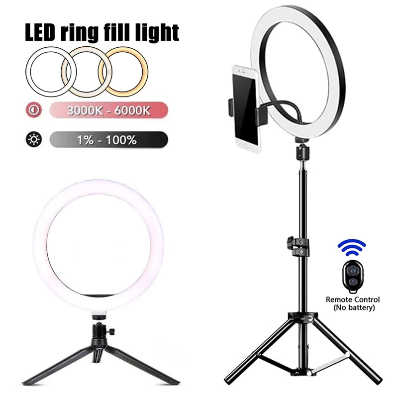 LED Selfie Ring Lighting Photographic Selfie Ring Lamp USB Remote Fill light For