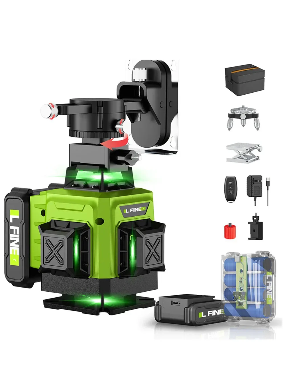 LFINE Nivel Laser Professional Laser Level 12/16 Lines Automatic 360°Self-leveli