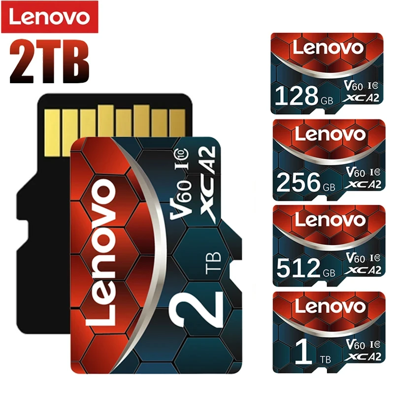 Lenovo High Speed Micro TF SD Card 2TB 1TB 512GB 256GB 128GB TF Flash Memory Car