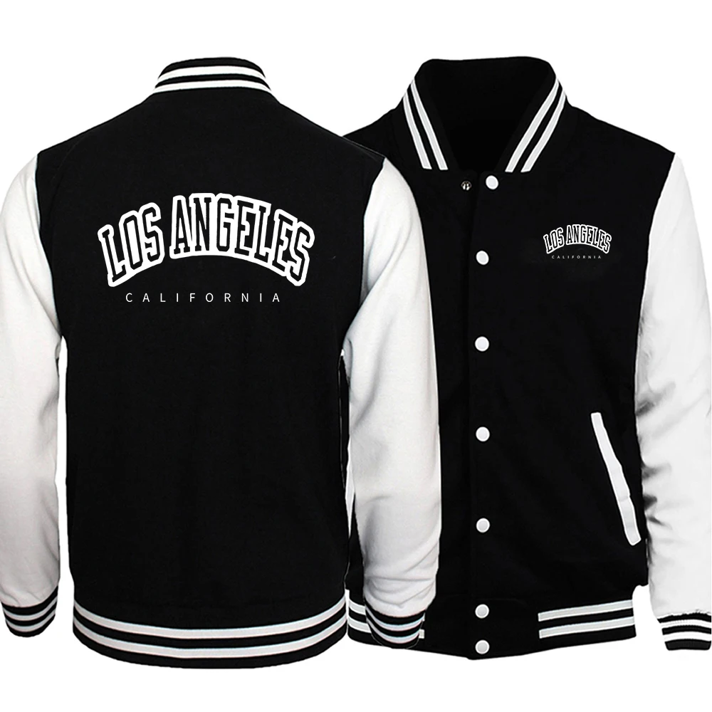 Los Angeles, California USA City Retro Letter Mens Clothes Loose Fashion Basebal