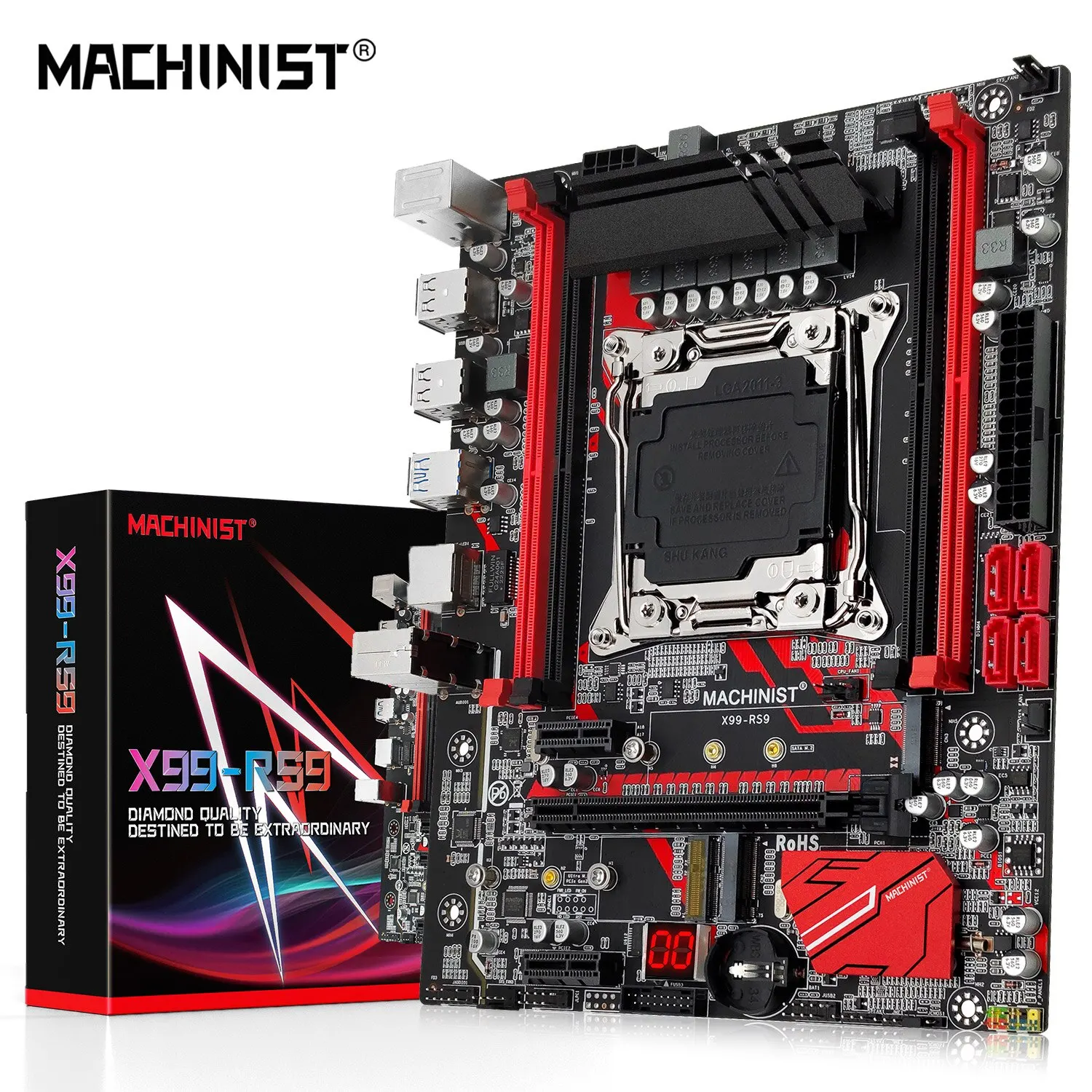 MACHINIST RS9 X99 Motherboard Support Xeon E5 V3 V4 LGA 2011-3 CPU Processor DDR