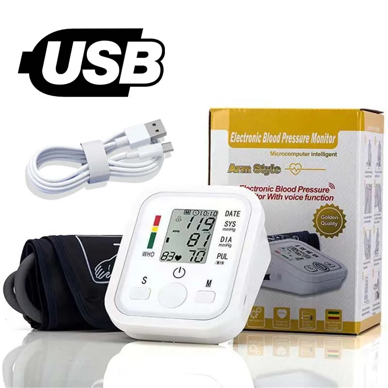 Medical Digital Arm BP Blood Pressure Monitor Tensiometer Tonometer Automatic Sp