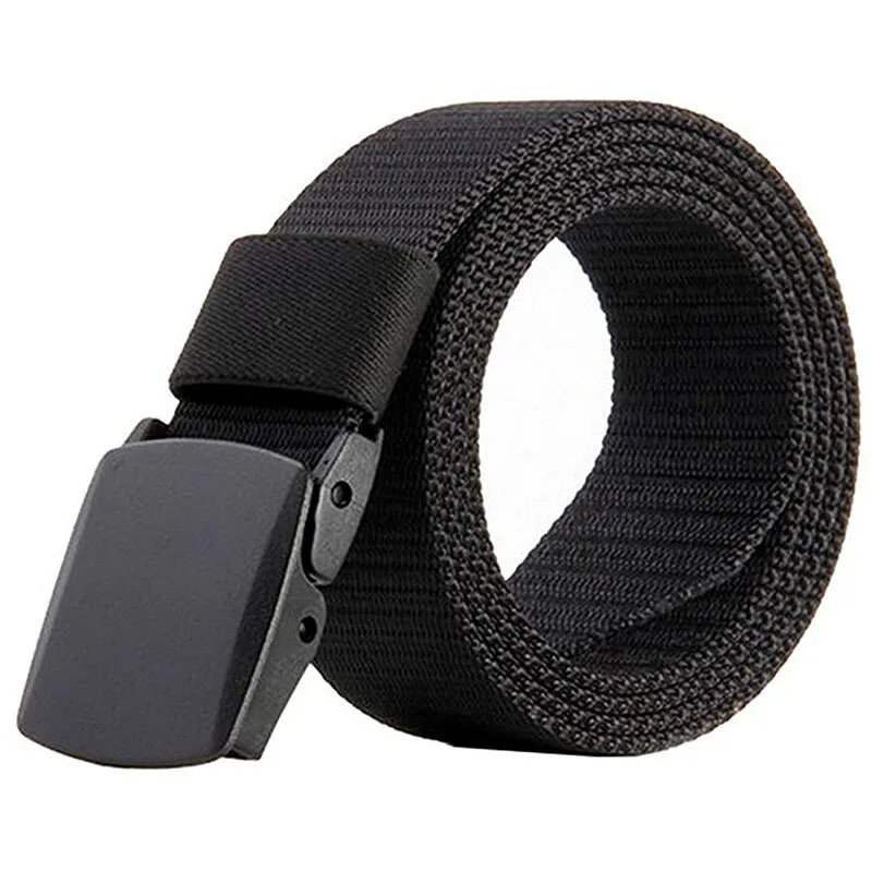 Men Military Automatic Buckle Nylon Belt Outdoor Hunting Multifunctional Tactica
