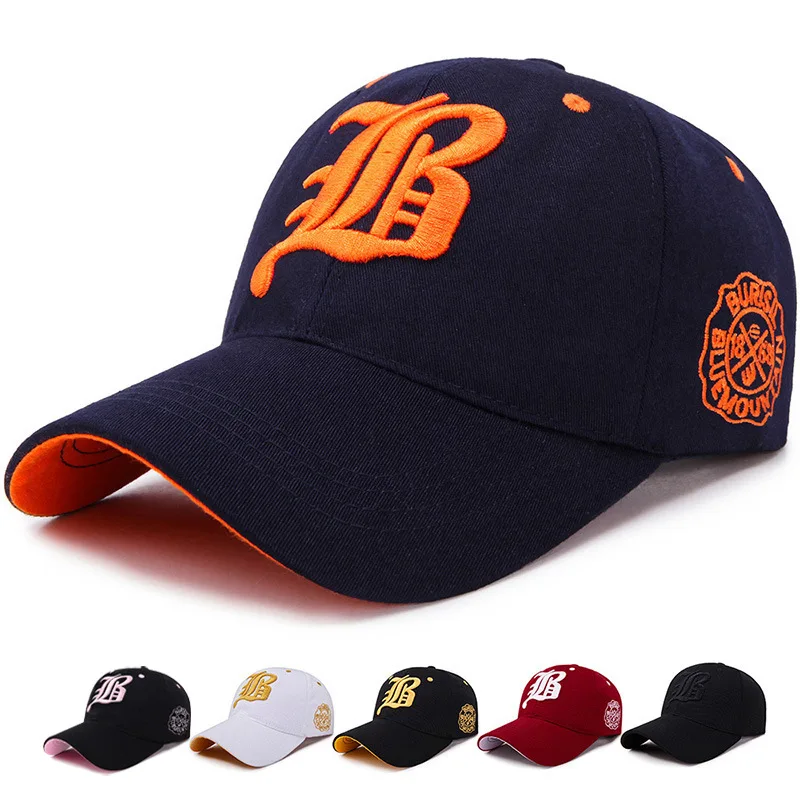 Unisex Baseball Cap Summer Cotton Hat Embroidery Snapback Hip-Hop Cap Adult Spor