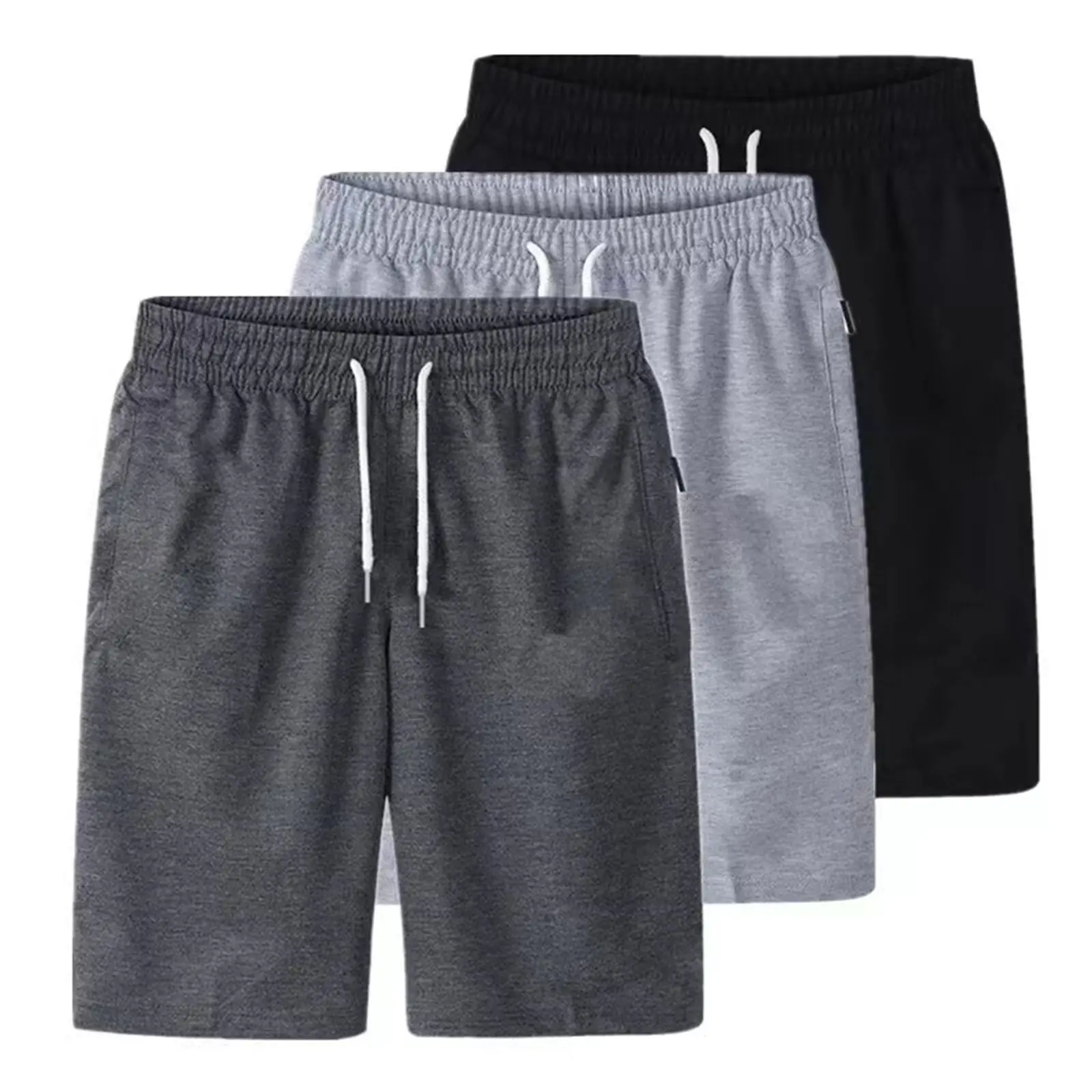 Mens Sports Pocket Solid Drawstring Board Trunk Beach Short Pants Shorts Summer 