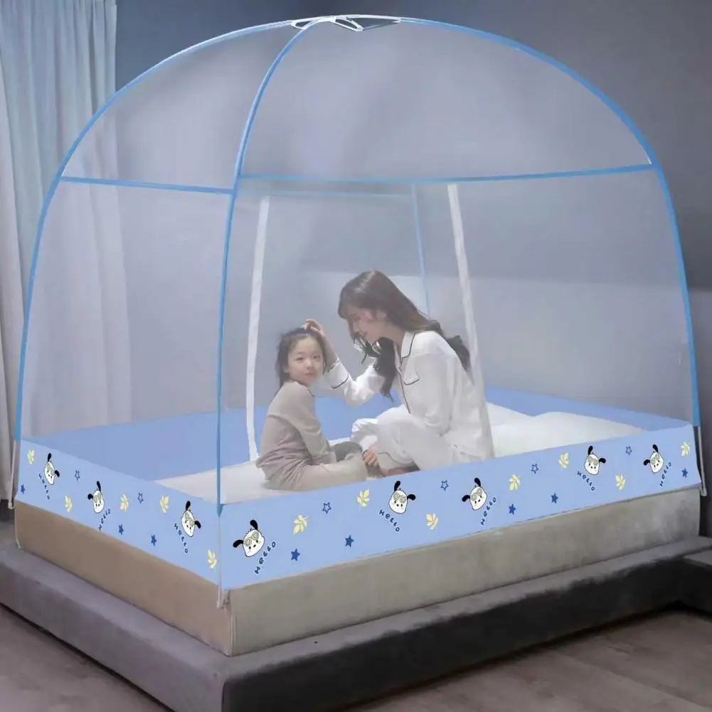 Mosquito Net Portable Folding Zipper Closure Open Quickly Fully Enclosed Anti-mo