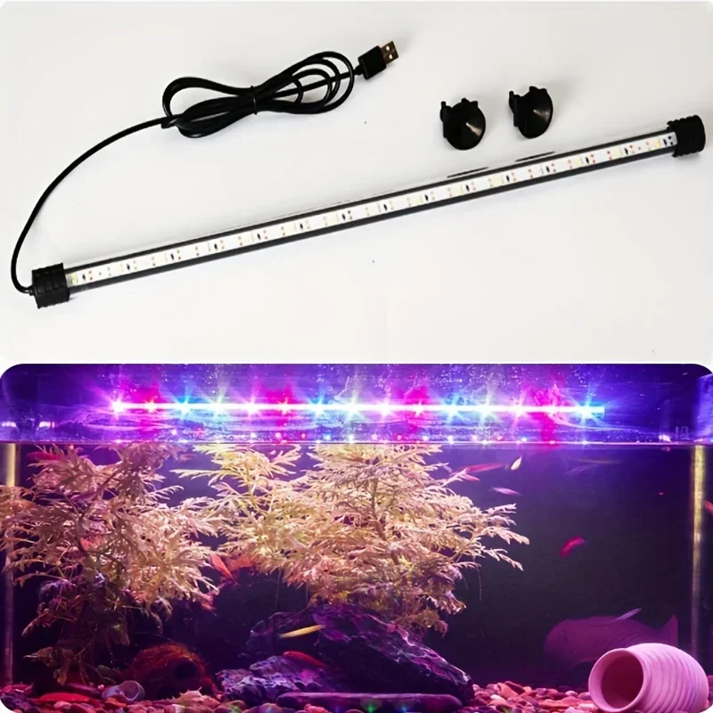 Multi-color 17-47cm Aquarium LED Lighting Submersible Mood Lamp USB Waterproof F