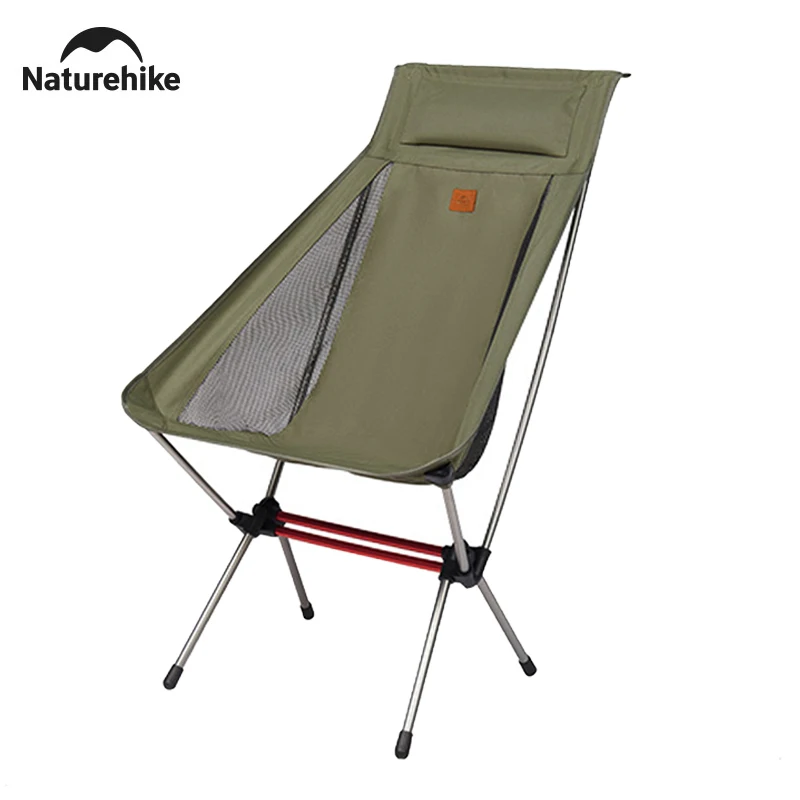 Naturehike Camping Moon Chair Ultralight High Back Folding Chair Portable 120kg 