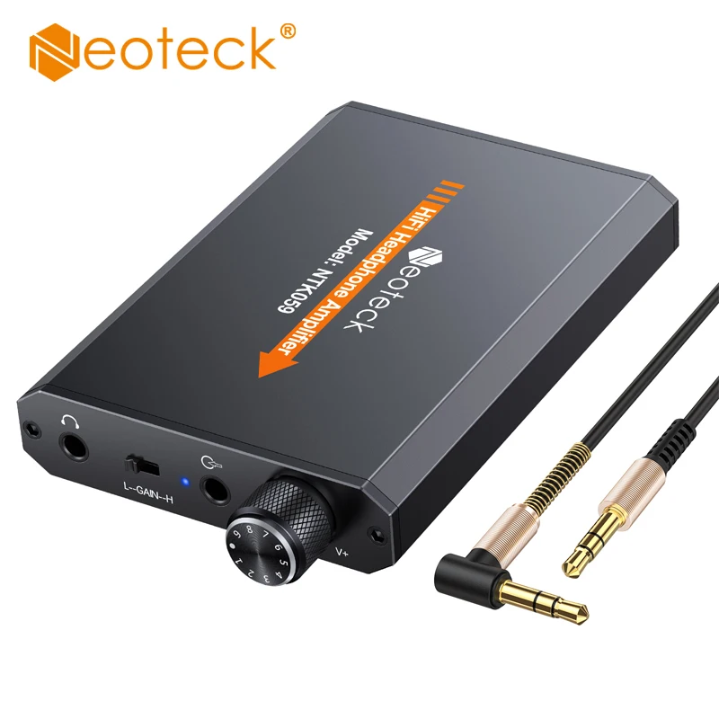 Neoteck Portable HiFi Headphone Amplifier 3.5mm AUX Input Output 16-300 Ohm Rech
