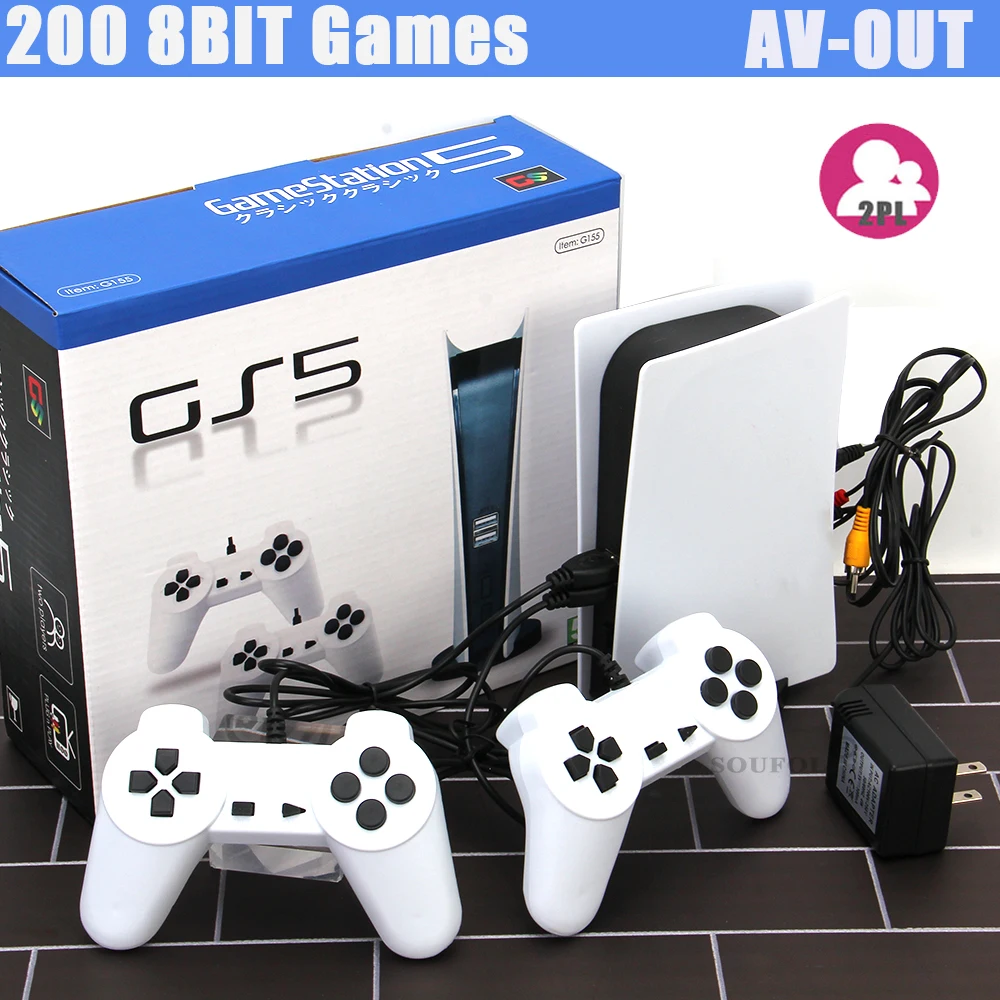 New GS5 Game Station 5 Video Game Console With 200 Classic Games 8 Bit TV Consol