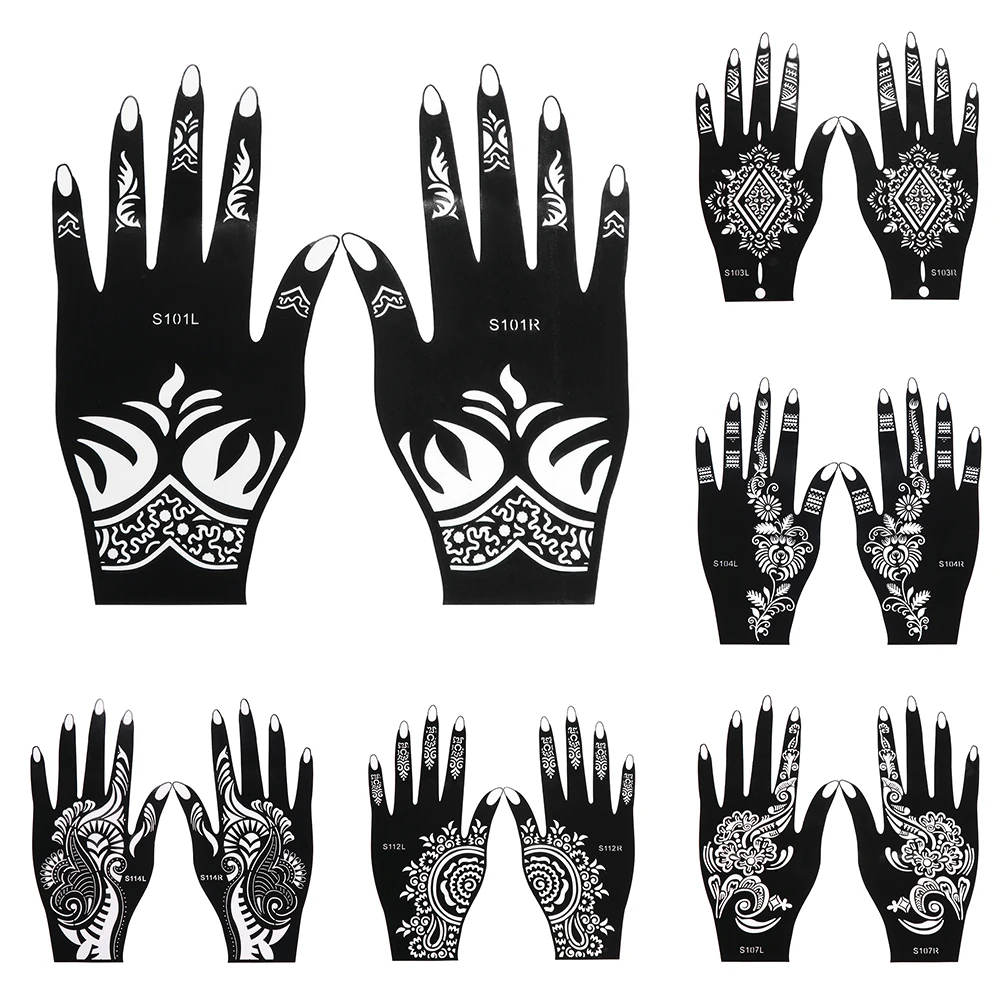Stencil Temporary Hand Decal Tattoo DIY Body Art Sticker Template Wedding Tool W