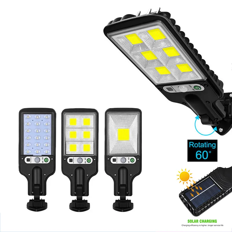 New Solar LED Street Light 2500W 3 Light Mode Motion Sensor Outdoor Waterproof G