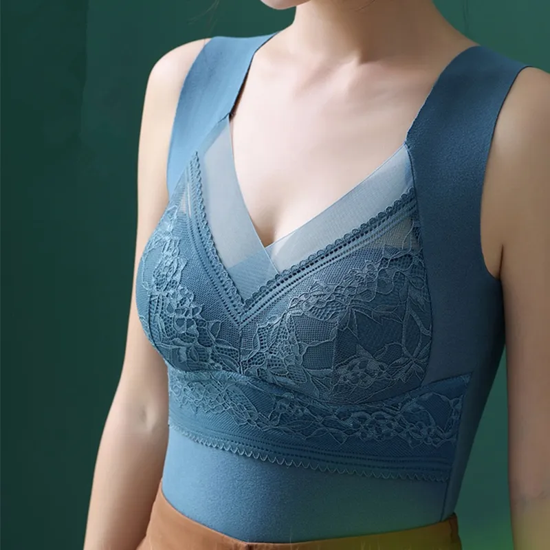 Underwear Top With Chest Pad For Outer Wear For Women, Slim Fit, Traceless Germa