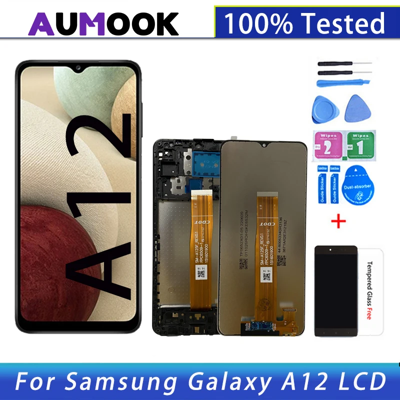 New Tested For Samsung Galaxy A12 LCD A125F SM-A125F A125 Display Touch Screen D