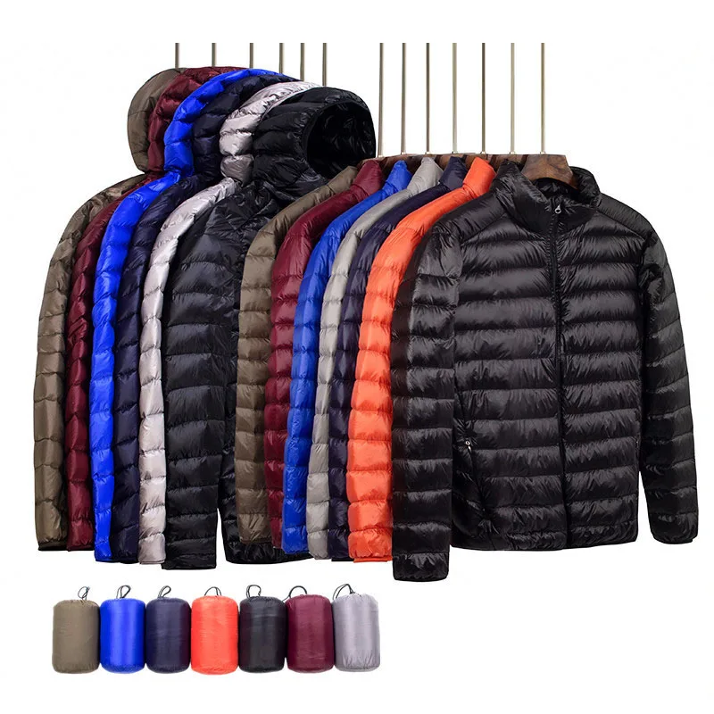 New autumn and winter Down jacket men's fashion hooded super light warm slim coa
