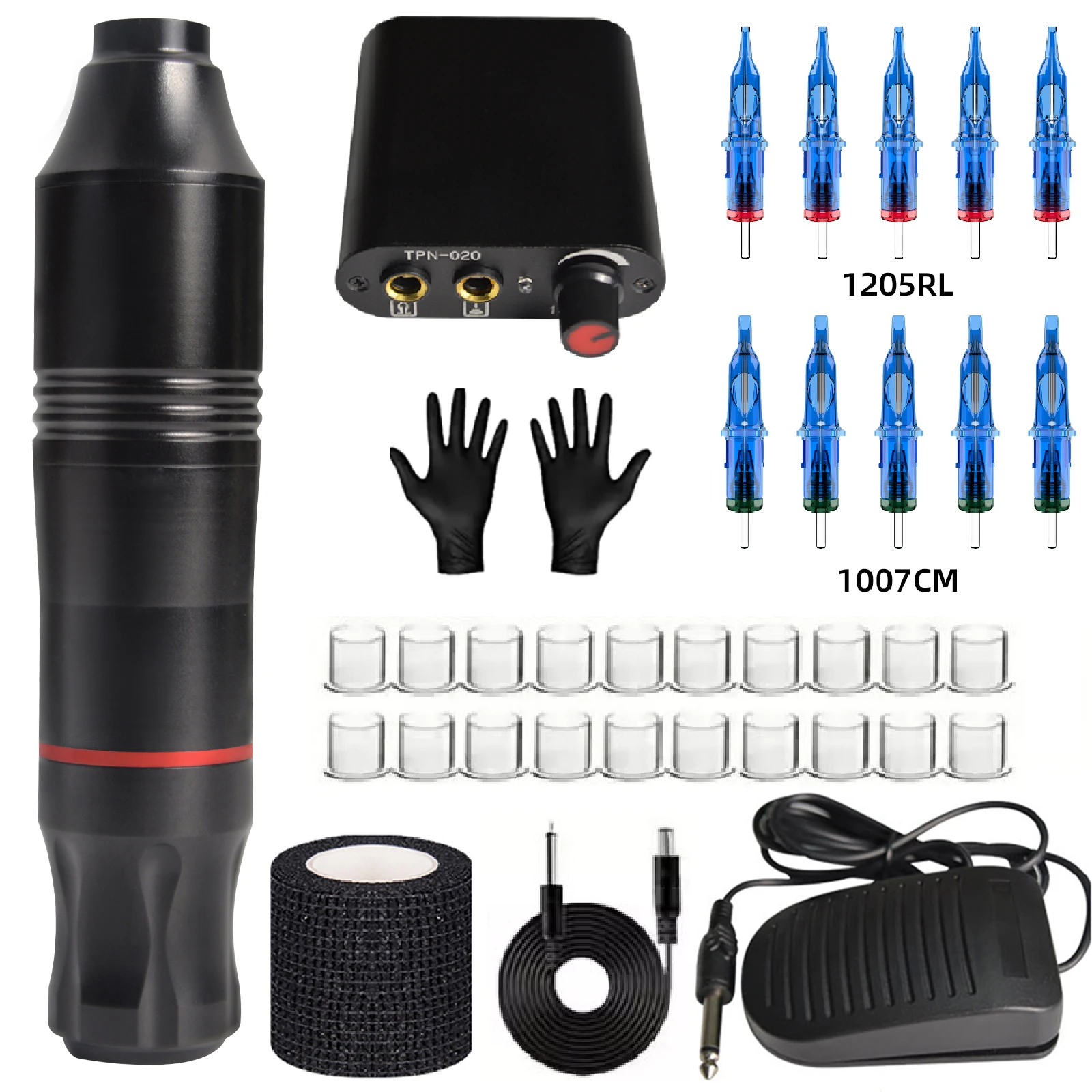 Tattoo Machine Kit Makeup Complete Professional Tattoo Sets With Cartridge Tatto