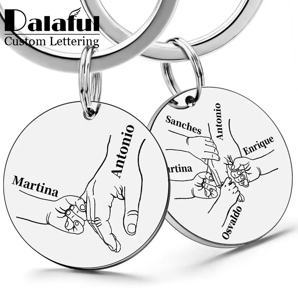 Personalized Keychain Love Gifts Customized Name Father's Mother's Day Papa Mom 