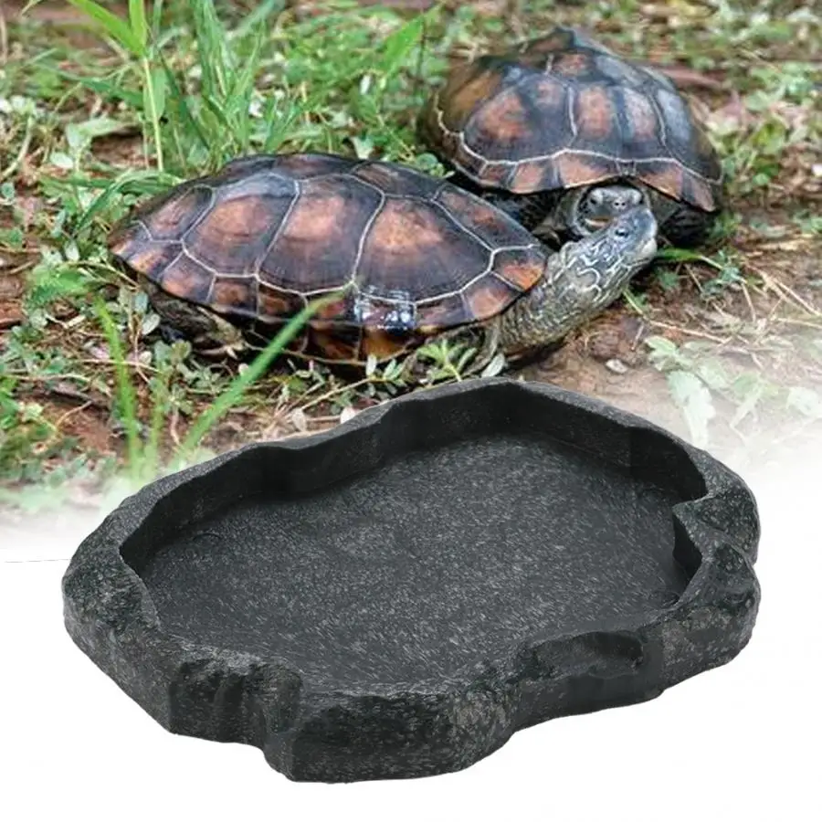 Pets Feeder Bowl Crawler Pet Feeder Basin Resin Non-toxic Food Water Pot Reptile