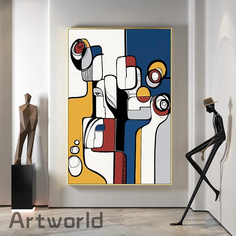 Picasso Artworks Abstract Figure Canvas Painting Pictures HD Print Wall Poster f