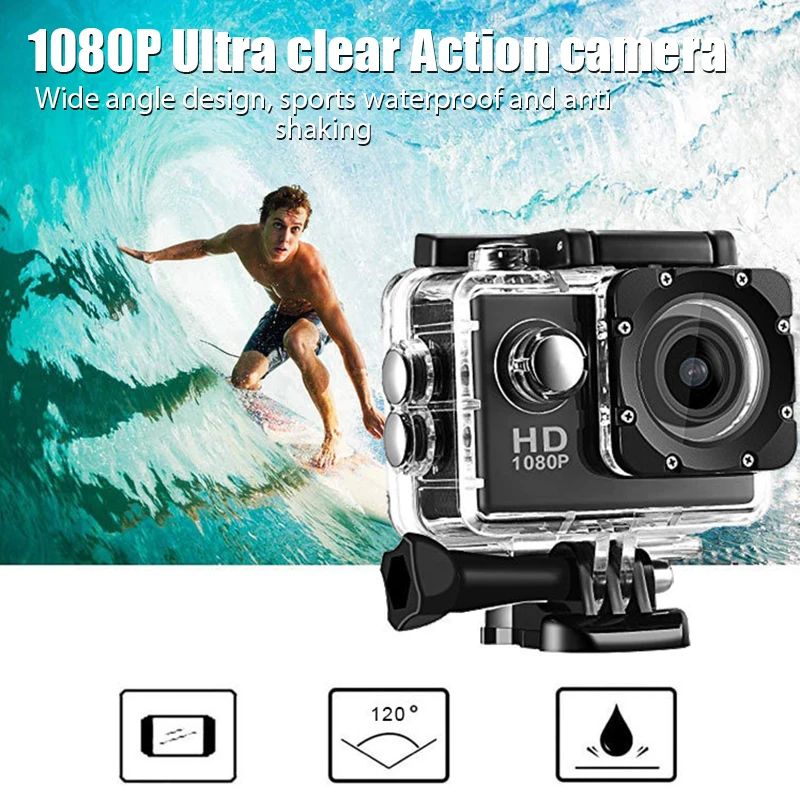 Portable 4K Waterproof Outdoor Sports Camera Cycling Underwater Sports DV Camera